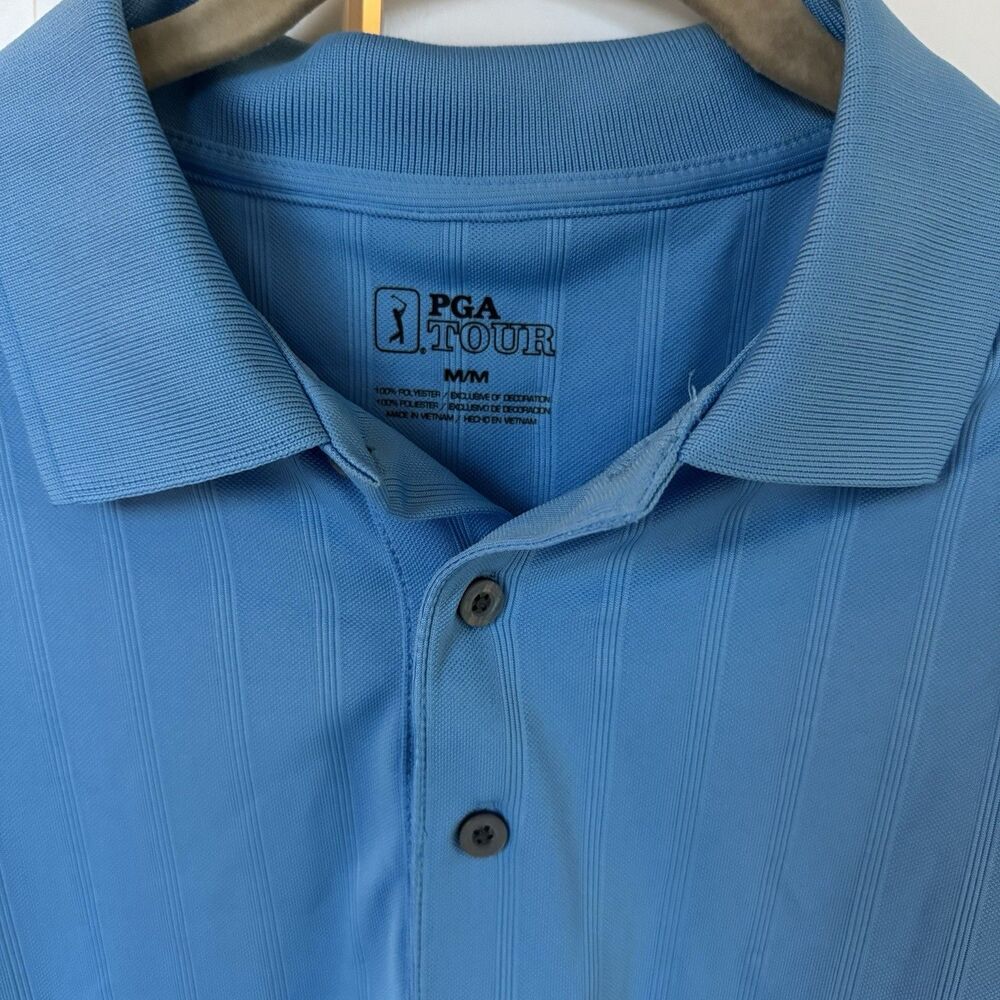 PGA Tour Performance Golf Polo Blue Size M